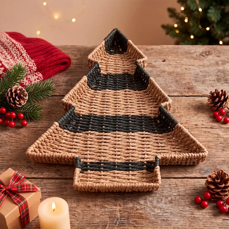ADORNO NAVIDEÑO RIPLEY HOME NORDIC BANDEJA ÁRBOL L - 1