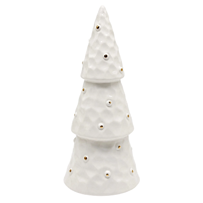 ADORNO NAVIDEÑO RIPLEY HOME ÁRBOL CERÁMICA BLANCO - 2
