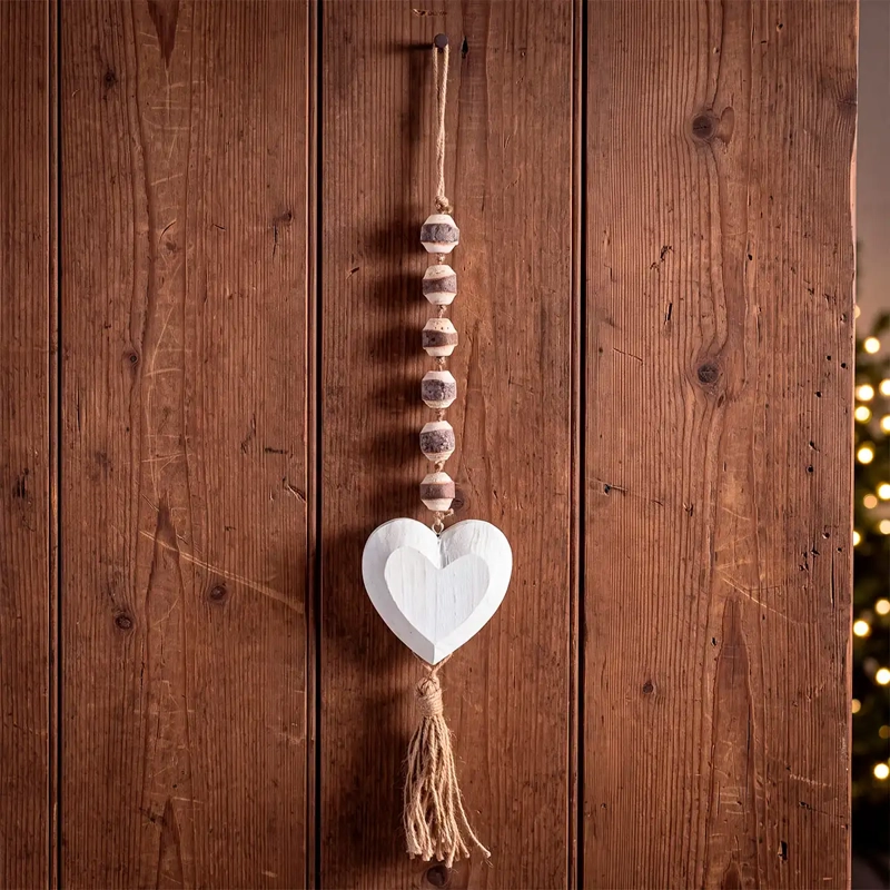 ADORNO NAVIDEÑO RIPLEY HOME NORDIC XMAS CORAZÓN COLGANTE - 1