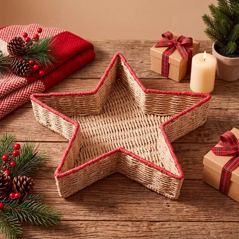 ADORNO NAVIDEÑO RIPLEY HOME TRADITIONAL XMAS BANDEJA ESTRELLA L - 1