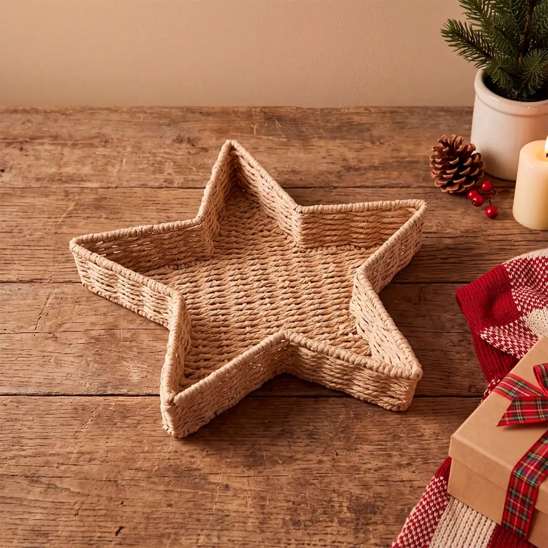 ADORNO NAVIDEÑO RIPLEY HOME TRADITIONAL XMAS BANDEJA ESTRELLA M - 1