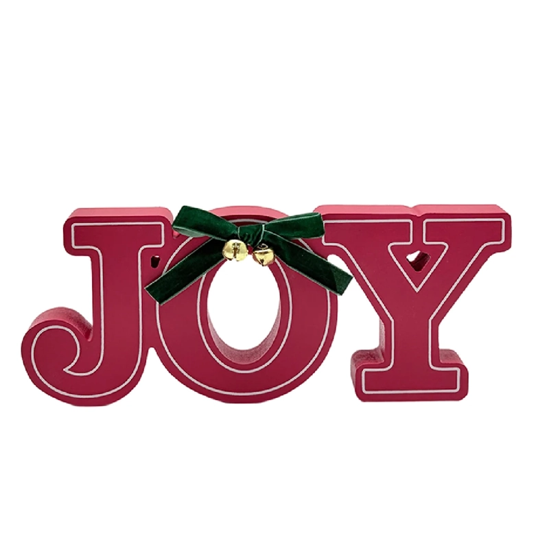ADORNO NAVIDEÑO RIPLEY HOME TRADITIONAL XMAS JOY WOOD - 2