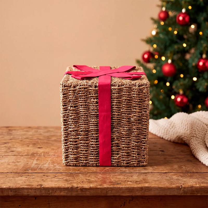 ADORNO NAVIDEÑO RIPLEY HOME TRADITIONAL XMAS REGALO CINTA ROJA L - 1