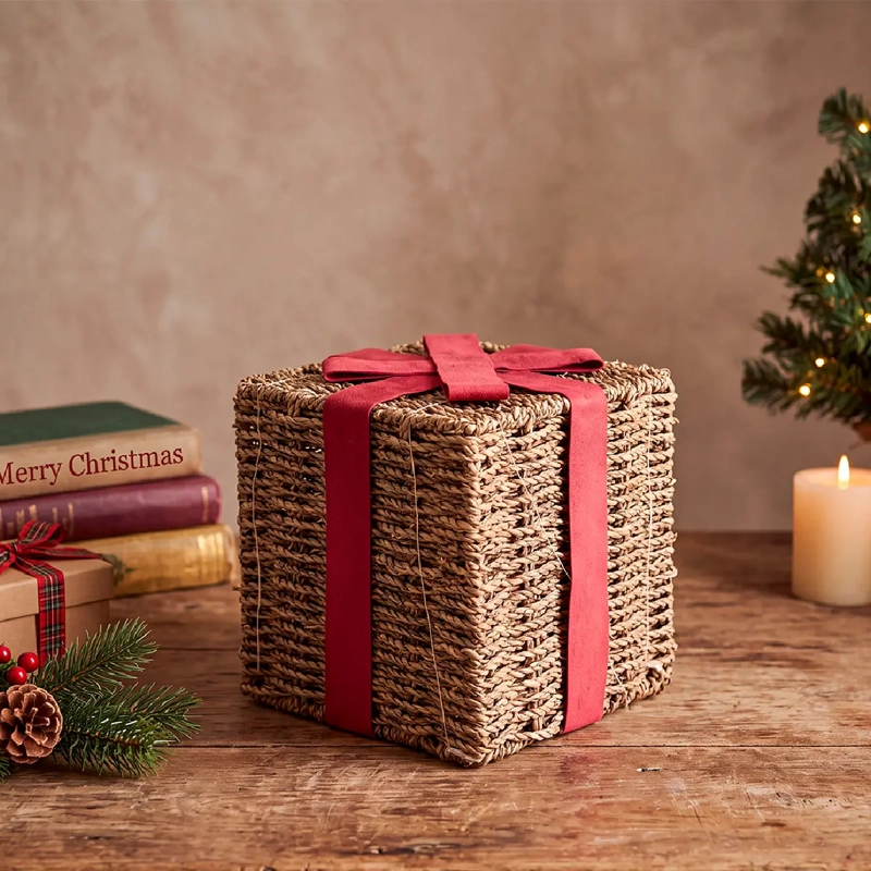 ADORNO NAVIDEÑO RIPLEY HOME TRADITIONAL XMAS REGALO CINTA ROJA - 1