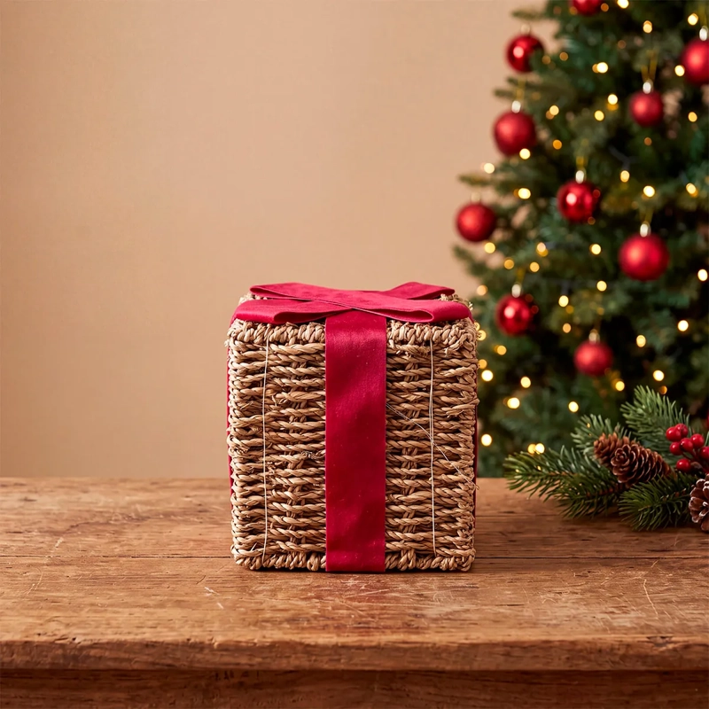 ADORNO NAVIDEÑO RIPLEY HOME TRADITIONAL XMAS REGALO CINTA ROJA S - 1