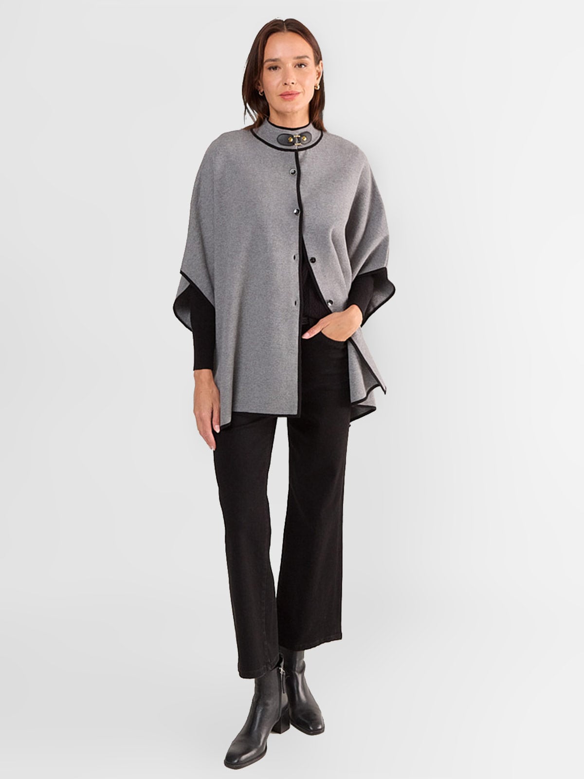 PONCHO MUJER MA GRIFFE CUELLO ALTO - 1