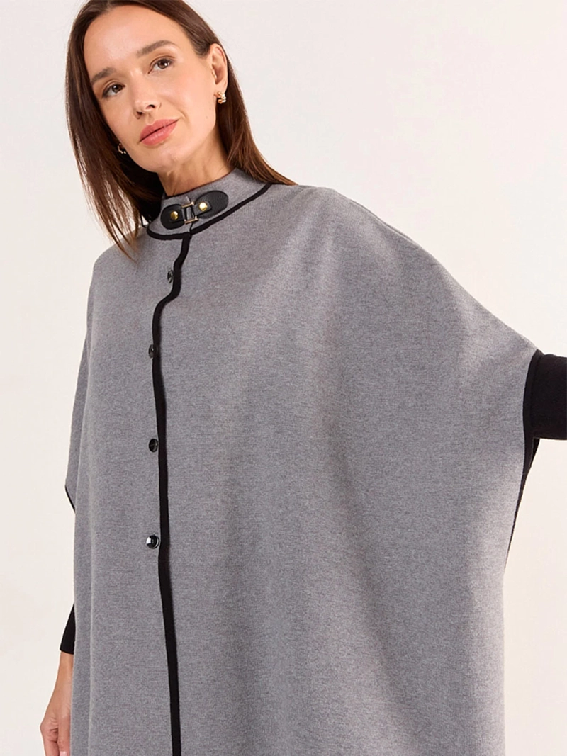 PONCHO MUJER MA GRIFFE CUELLO ALTO - 4