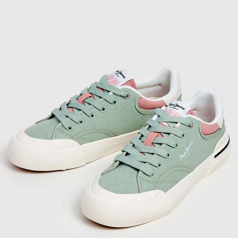 ZAPATILLAS MUJER PEPE JEANS LONDON CASUALES VERDE TAYLOR BASIC - 2