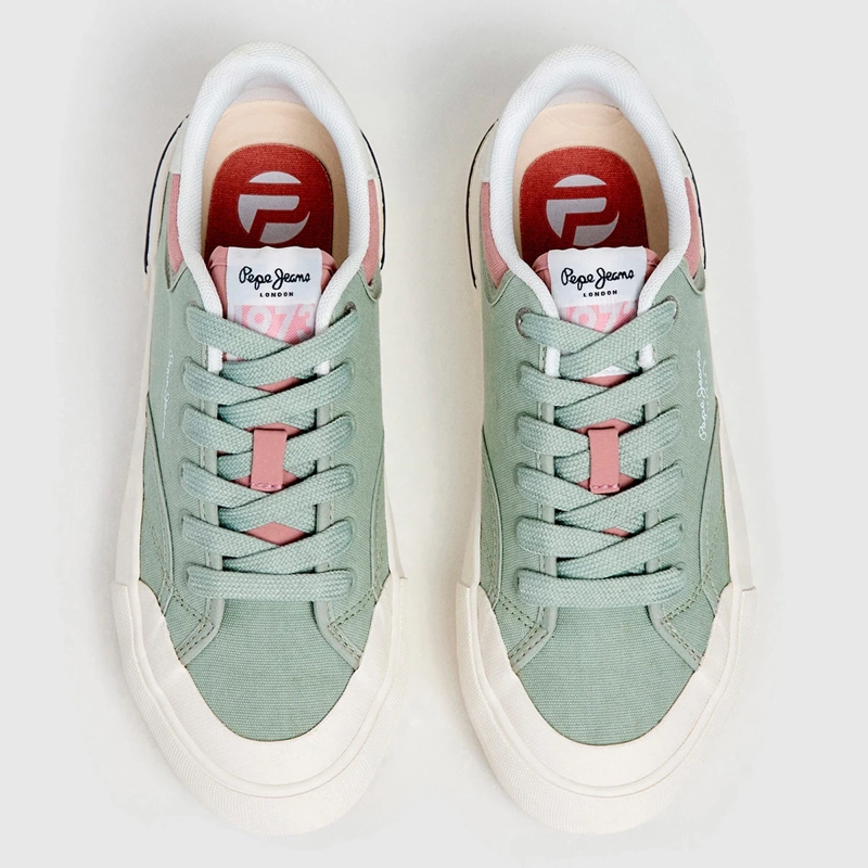 ZAPATILLAS MUJER PEPE JEANS LONDON CASUALES VERDE TAYLOR BASIC - 3