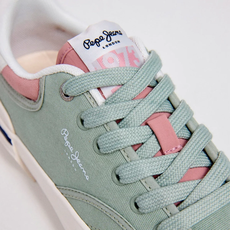 ZAPATILLAS MUJER PEPE JEANS LONDON CASUALES VERDE TAYLOR BASIC - 6