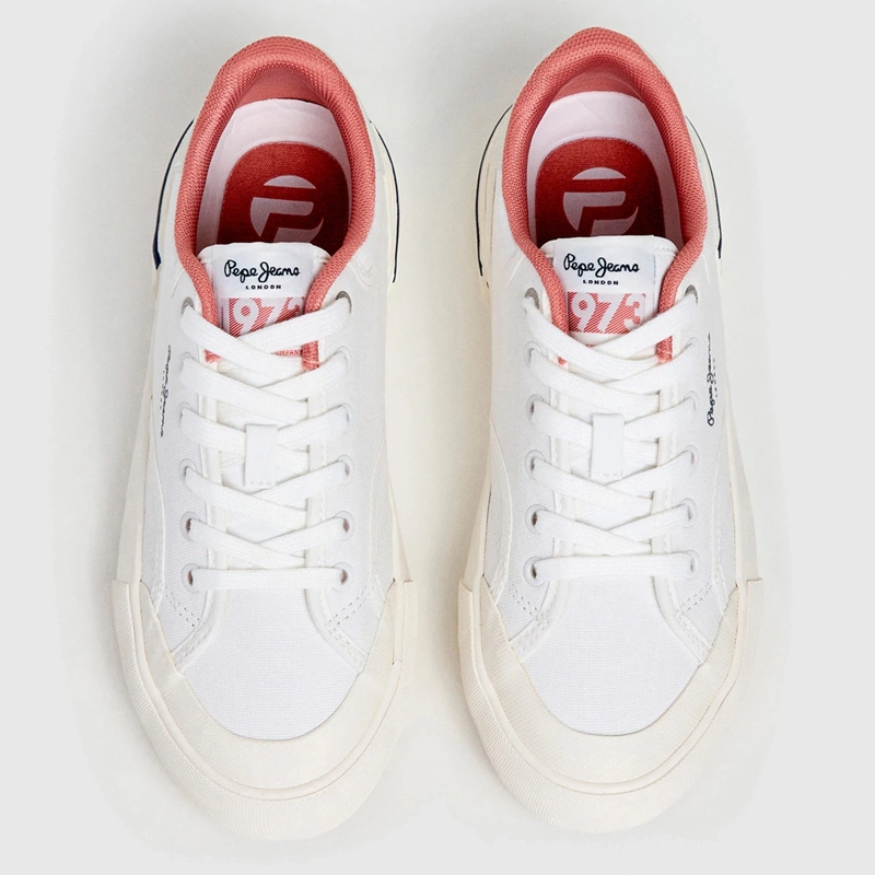 ZAPATILLAS MUJER PEPE JEANS LONDON CASUALES BLANCO TAYLOR BASIC - 3