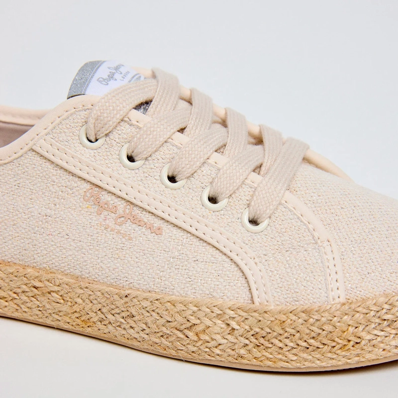 ZAPATILLAS MUJER PEPE JEANS LONDON CASUALES BEIGE BRADY JUTE  - 6