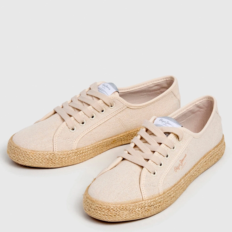 ZAPATILLAS MUJER PEPE JEANS LONDON CASUALES BEIGE BRADY JUTE  - 2