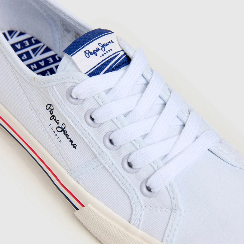 ZAPATILLAS MUJER PEPE JEANS LONDON CASUALES BLANCO BRADY BASIC - 6