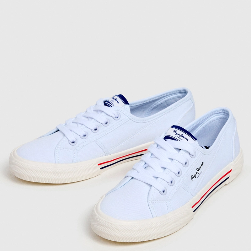 ZAPATILLAS MUJER PEPE JEANS LONDON CASUALES BLANCO BRADY BASIC - 2