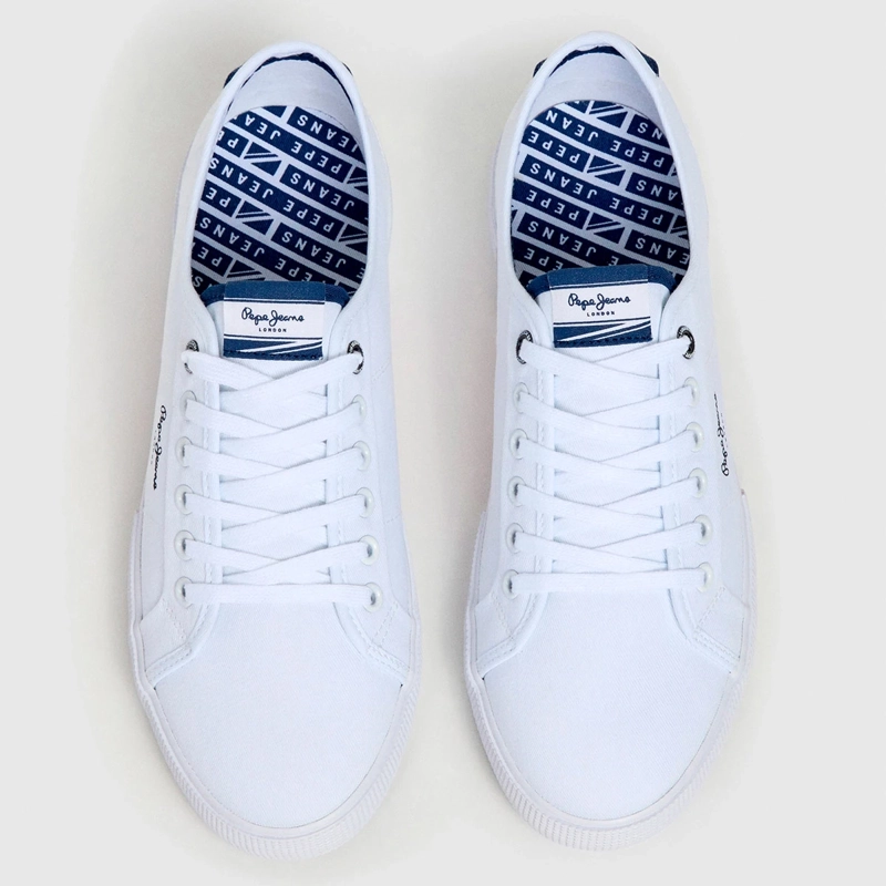 ZAPATILLAS MUJER PEPE JEANS LONDON CASUALES BLANCO BRADY BASIC - 3