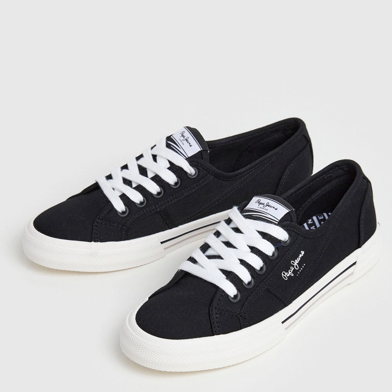 ZAPATILLAS MUJER PEPE JEANS LONDON CASUALES NEGRO BRADY BASIC - 2