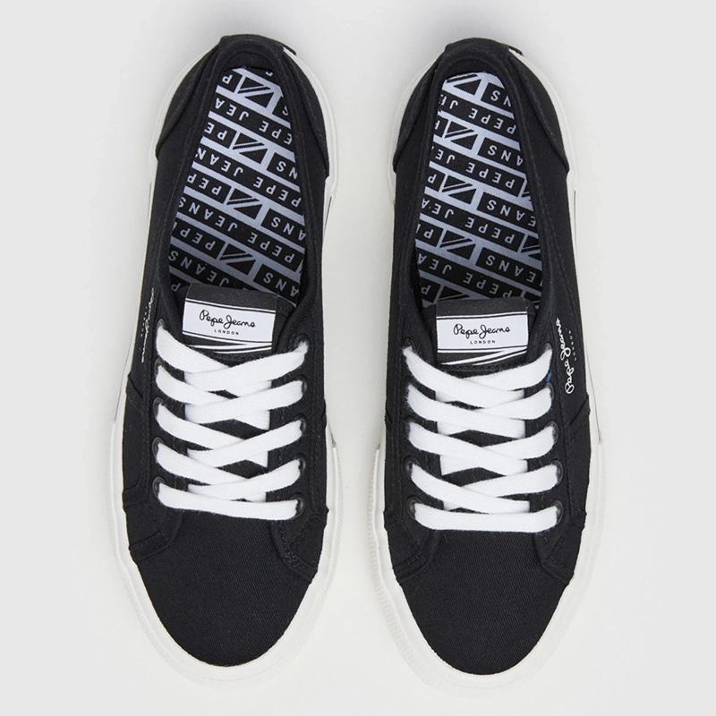 ZAPATILLAS MUJER PEPE JEANS LONDON CASUALES NEGRO BRADY BASIC - 3