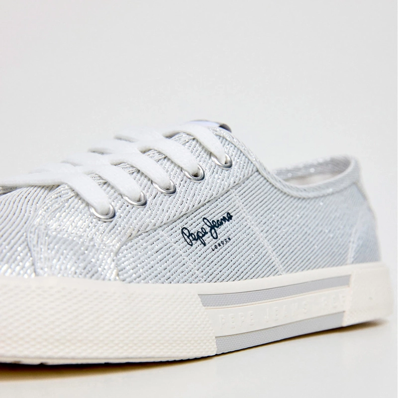 ZAPATILLAS MUJER PEPE JEANS LONDON CASUALES GRIS BRADY PARTY - 5