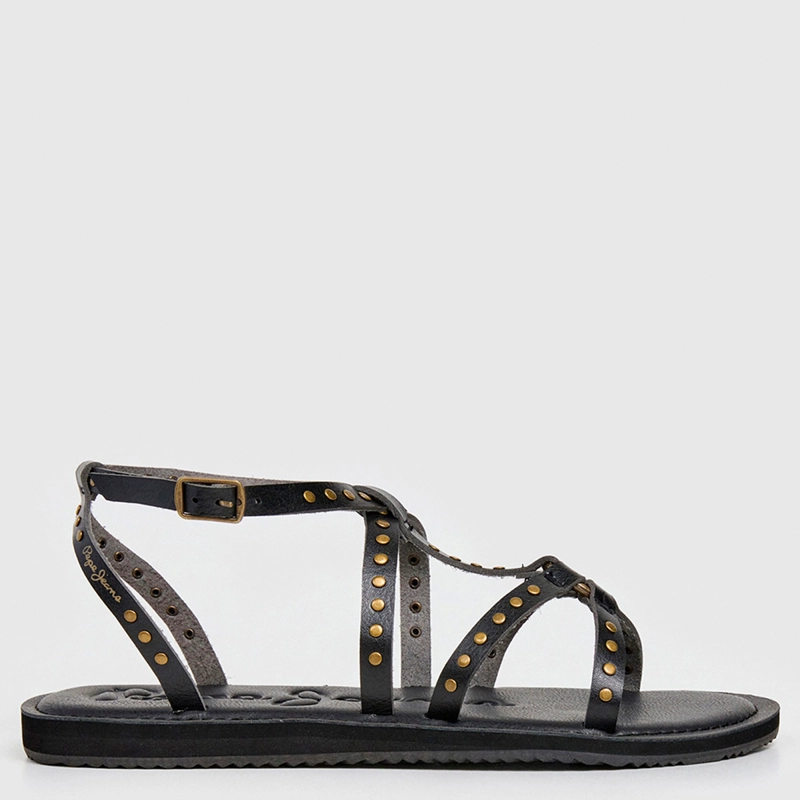 SANDALIAS MUJER PEPE JEANS LONDON CASUALES NEGRO RIO STUDS - 1