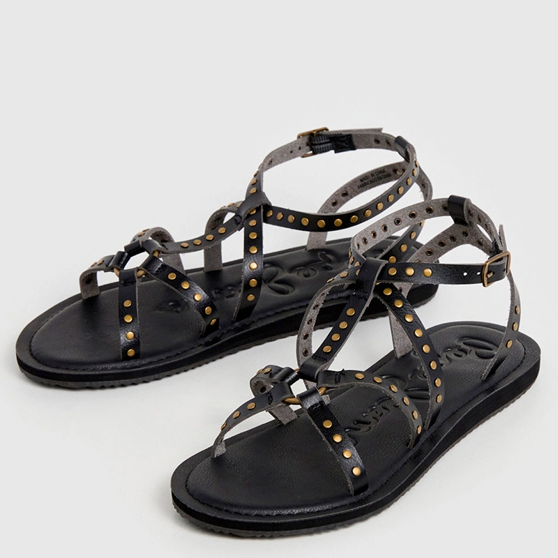 SANDALIAS MUJER PEPE JEANS LONDON CASUALES NEGRO RIO STUDS - 2