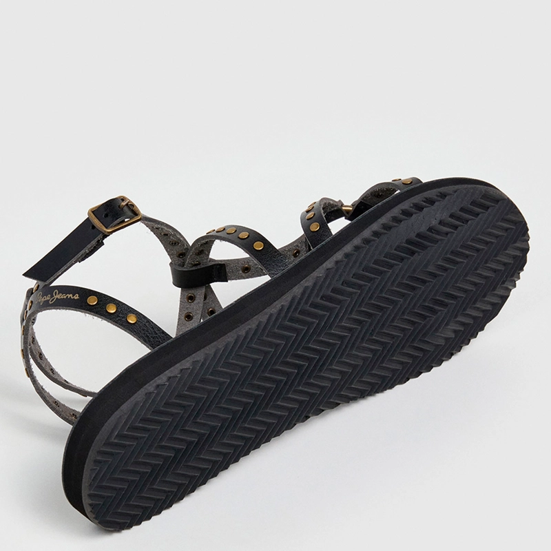 SANDALIAS MUJER PEPE JEANS LONDON CASUALES NEGRO RIO STUDS - 5