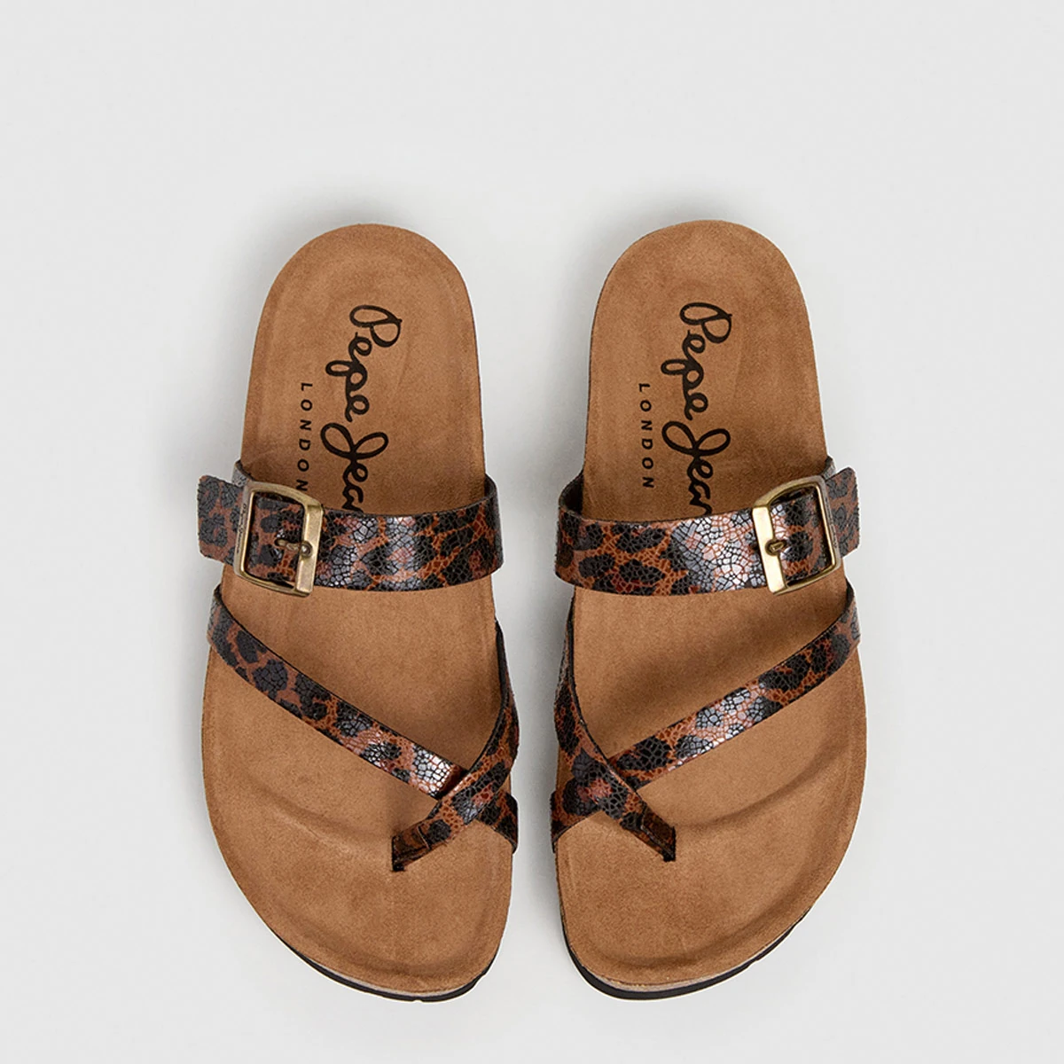 SANDALIAS MUJER PEPE JEANS LONDON CASUALES CAFÉ OBAN COOLER - 4