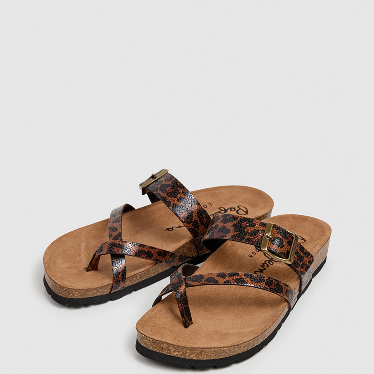 SANDALIAS MUJER PEPE JEANS LONDON CASUALES CAFÉ OBAN COOLER - 6
