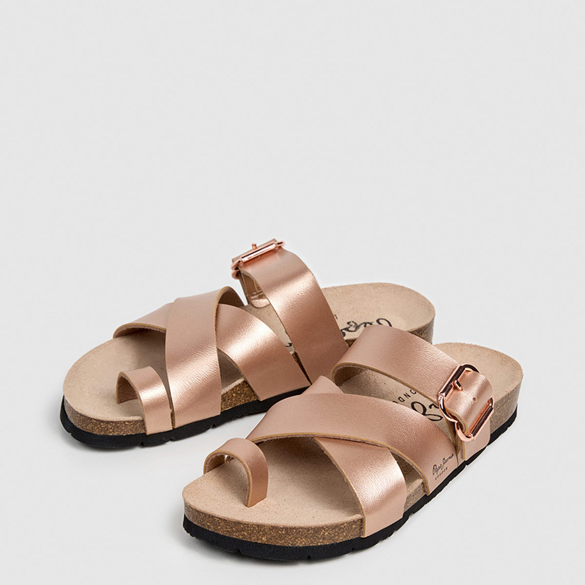 SANDALIAS MUJER PEPE JEANS LONDON CASUALES ROSA OBAN TWIST CUERO - 3