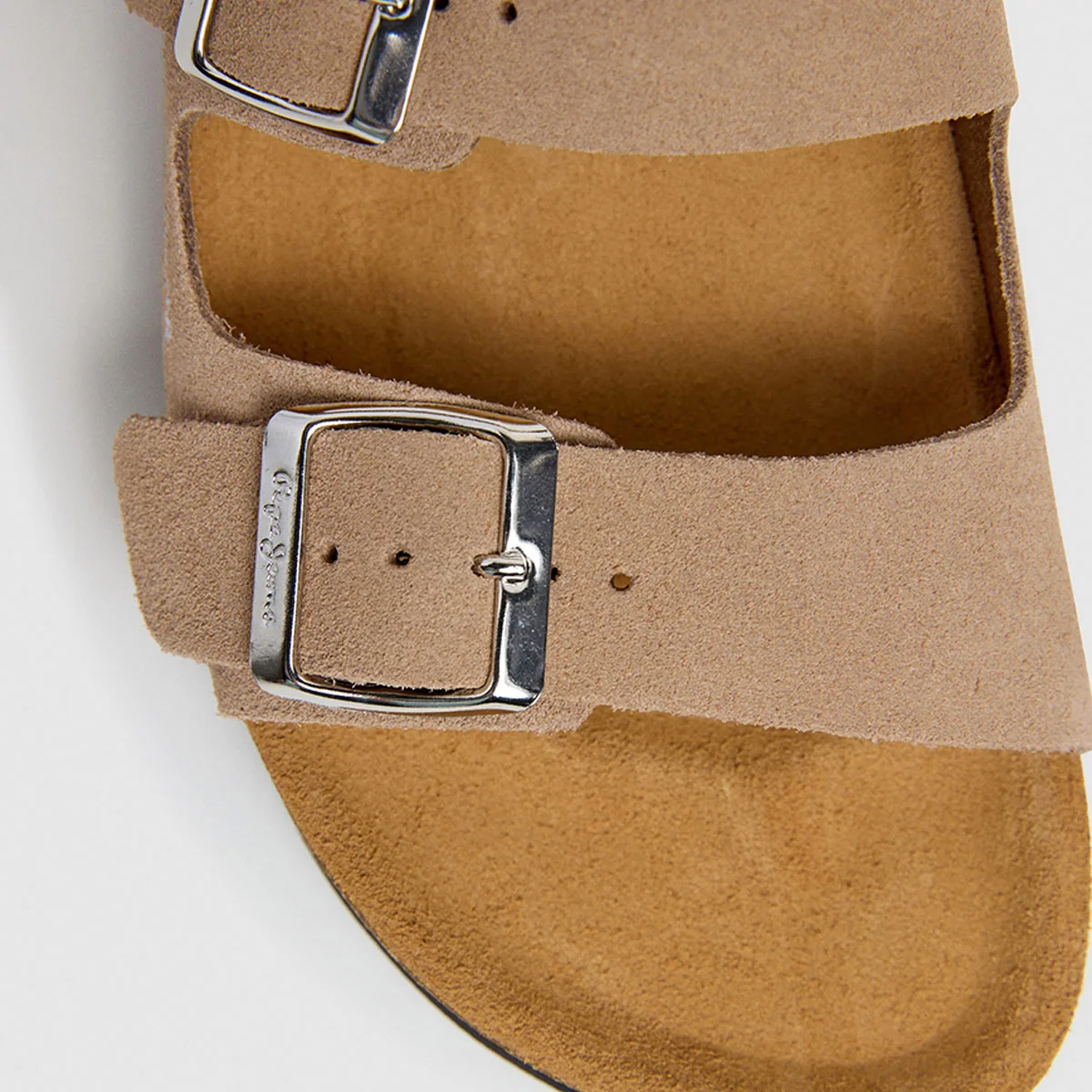 SANDALIAS MUJER PEPE JEANS LONDON CASUALES BLANCO OBAN SUEDE CUERO - 4