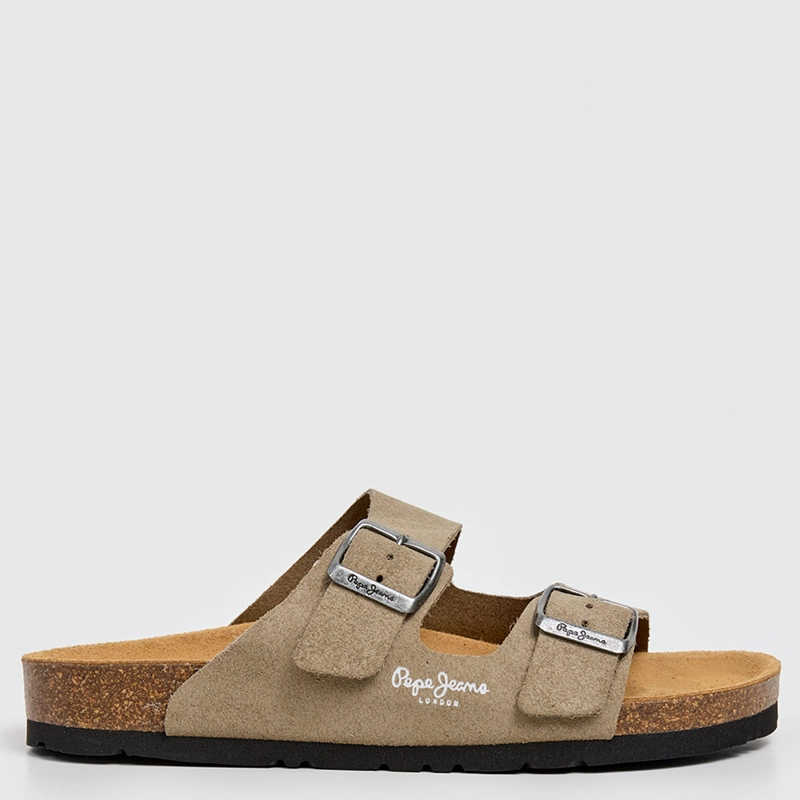 SANDALIAS MUJER PEPE JEANS LONDON CASUALES BEIGE OBAN SUEDE CUERO - 1