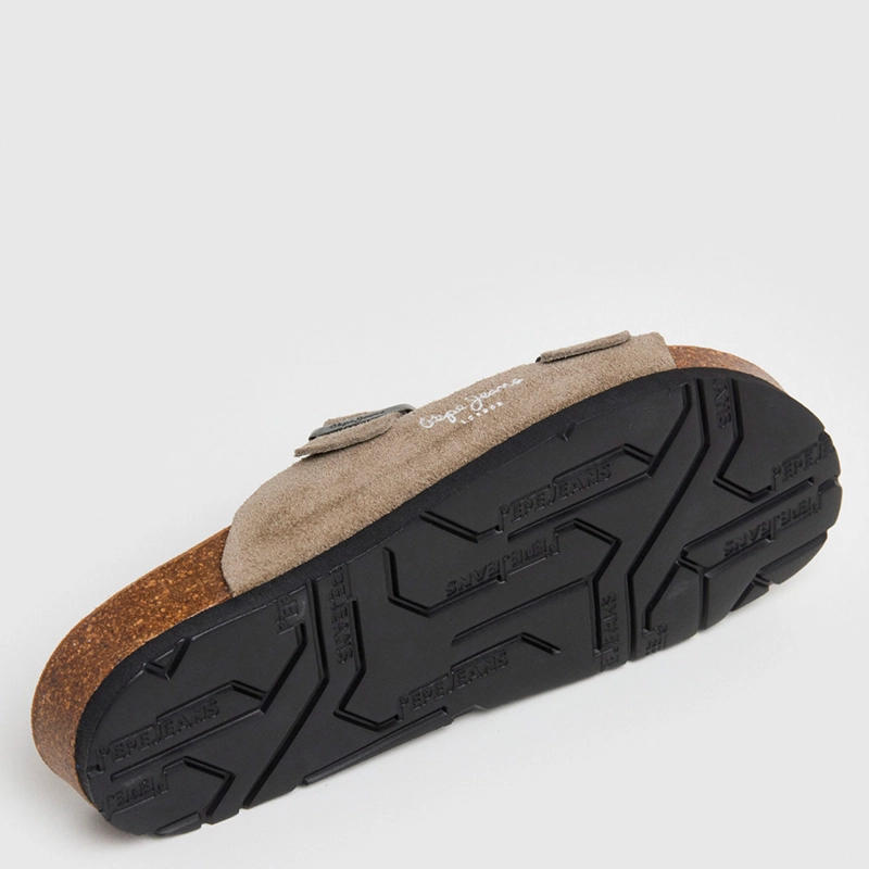SANDALIAS MUJER PEPE JEANS LONDON CASUALES BEIGE OBAN SUEDE CUERO - 4