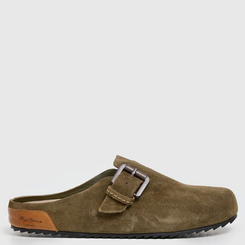 SANDALIAS MUJER PEPE JEANS LONDON CASUALES VERDE CORBY CLOG CUERO - 1