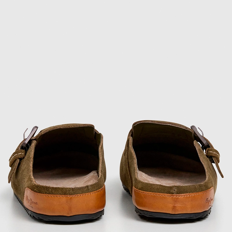 SANDALIAS MUJER PEPE JEANS LONDON CASUALES VERDE CORBY CLOG CUERO - 4