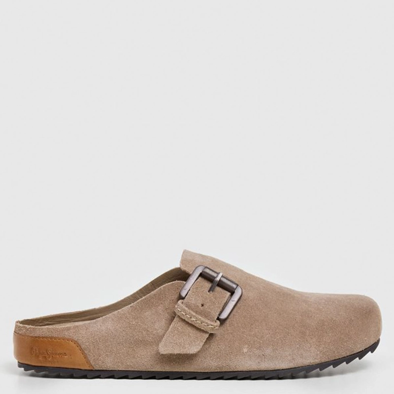 SANDALIAS MUJER PEPE JEANS LONDON CASUALES BEIGE CORBY CLOG CUERO - 1
