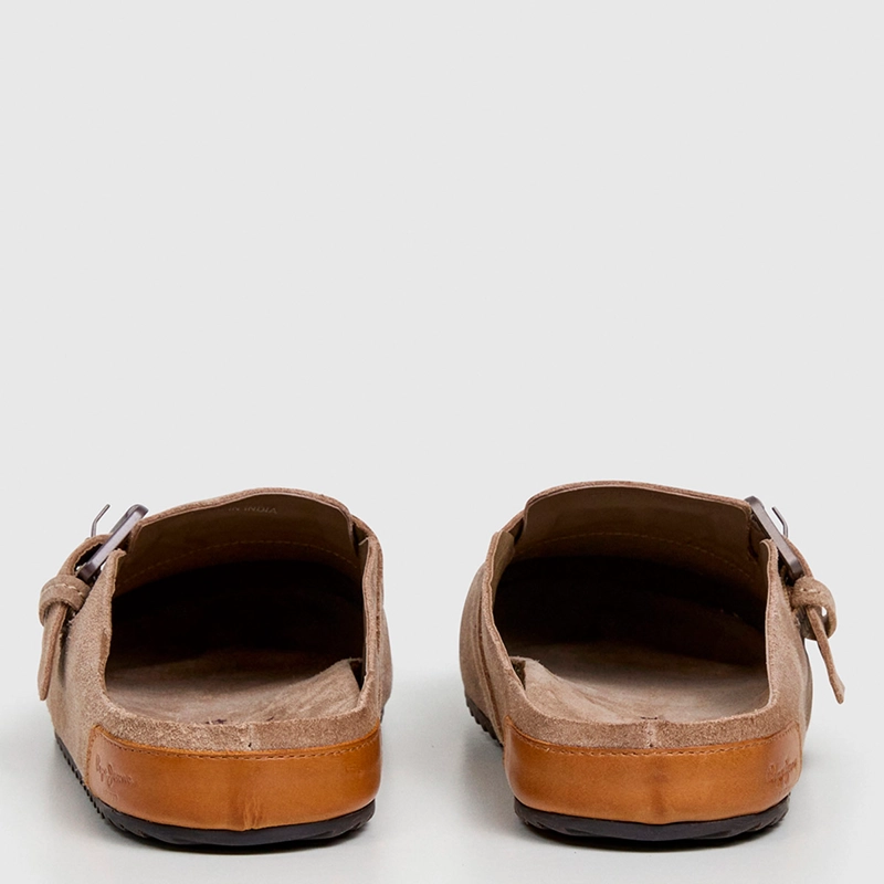 SANDALIAS MUJER PEPE JEANS LONDON CASUALES BEIGE CORBY CLOG CUERO - 4