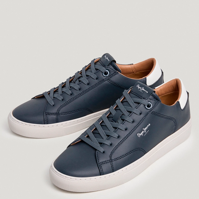 ZAPATILLAS HOMBRE PEPE JEANS LONDON CASUALES AZUL JOE BASIC - 2