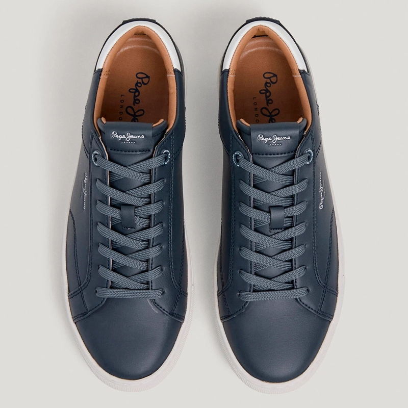 ZAPATILLAS HOMBRE PEPE JEANS LONDON CASUALES AZUL JOE BASIC - 3