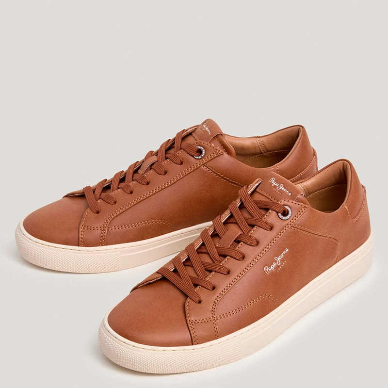 ZAPATILLAS HOMBRE PEPE JEANS LONDON CASUALES CAFÉ JOE BASIC - 2