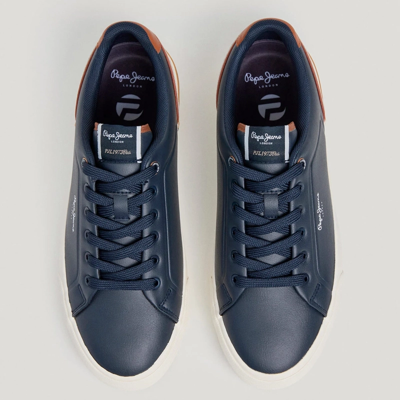 ZAPATILLAS HOMBRE PEPE JEANS LONDON CASUALES AZUL KENTON CAMPUS  - 3