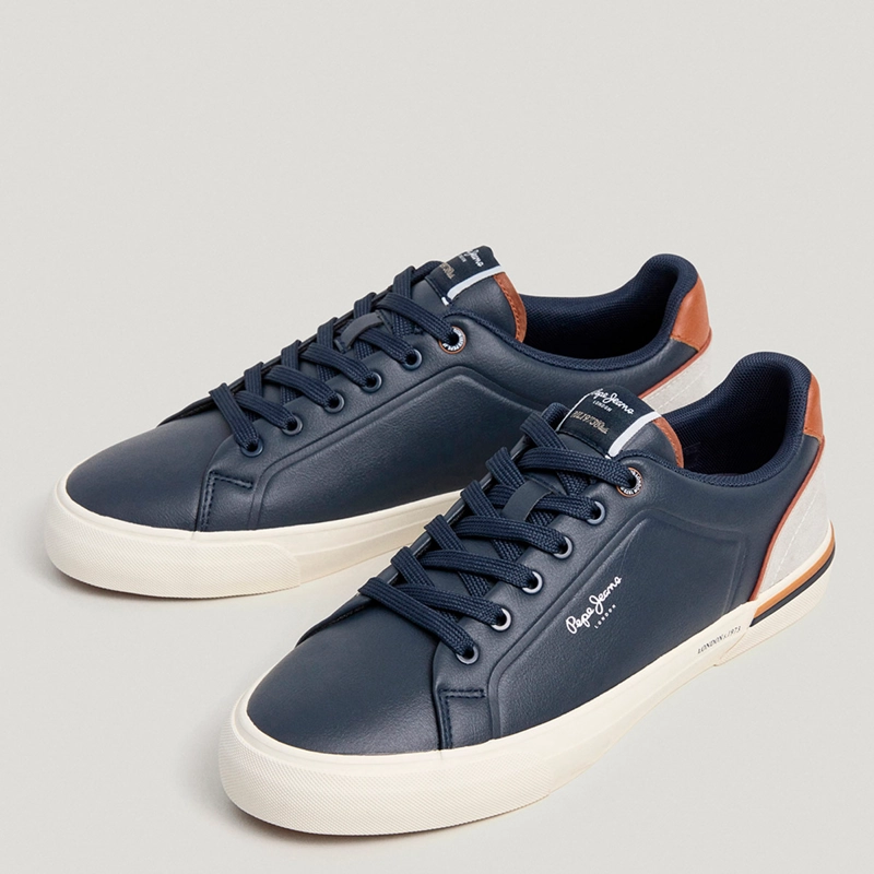 ZAPATILLAS HOMBRE PEPE JEANS LONDON CASUALES AZUL KENTON CAMPUS  - 2