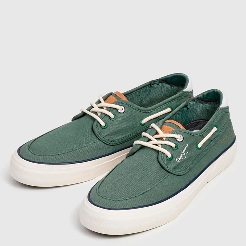 ZAPATILLAS HOMBRE PEPE JEANS LONDON CASUALES VERDE TAYLOR BOAT - 2