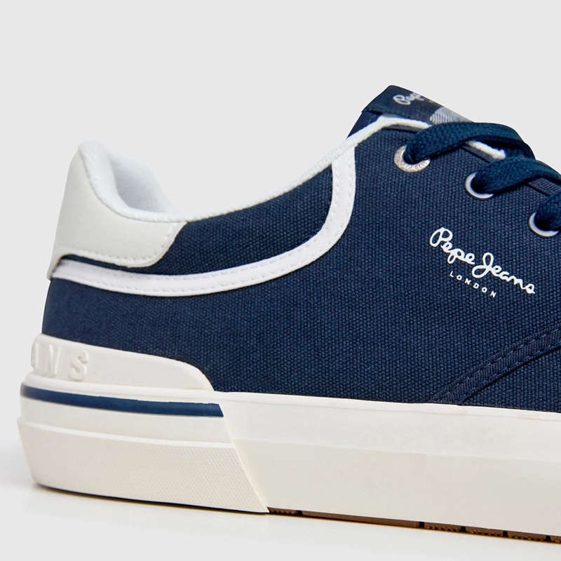 ZAPATILLAS HOMBRE PEPE JEANS LONDON CASUALES AZUL NOLAN BASIC - 6