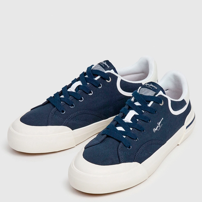 ZAPATILLAS HOMBRE PEPE JEANS LONDON CASUALES AZUL NOLAN BASIC - 2