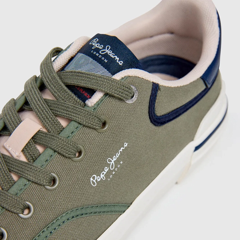 ZAPATILLAS HOMBRE PEPE JEANS LONDON CASUALES VERDE NOLAN BASIC - 6