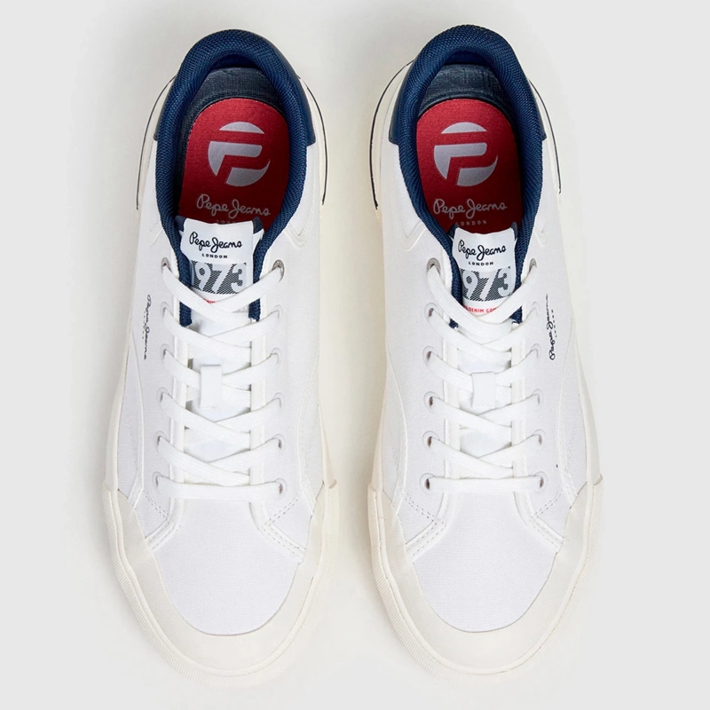 ZAPATILLAS HOMBRE PEPE JEANS LONDON CASUALES BLANCO NOLAN BASIC - 3
