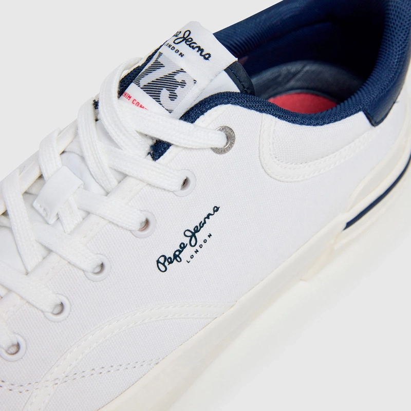 ZAPATILLAS HOMBRE PEPE JEANS LONDON CASUALES BLANCO NOLAN BASIC - 6