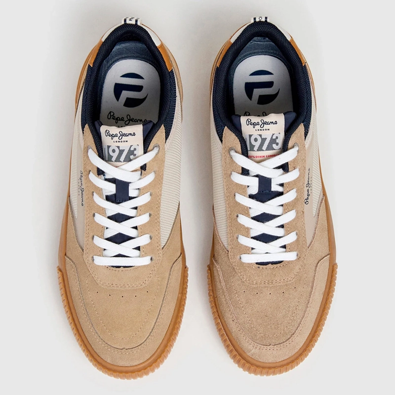 ZAPATILLAS HOMBRE PEPE JEANS LONDON CASUALES BEIGE NOLAN STREET - 3