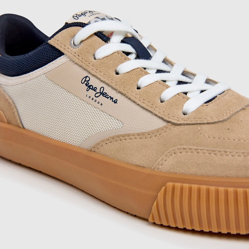 ZAPATILLAS HOMBRE PEPE JEANS LONDON CASUALES BEIGE NOLAN STREET - 6