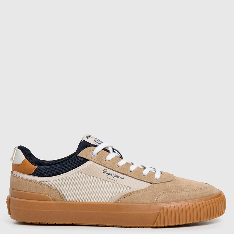 ZAPATILLAS HOMBRE PEPE JEANS LONDON CASUALES BEIGE NOLAN STREET - 1